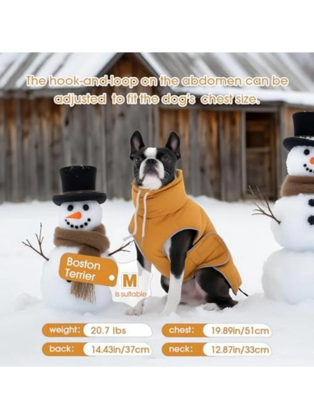 Cozy Dog Puffer Jacket for Large Breeds | Warm Winter Cold Weather Coat